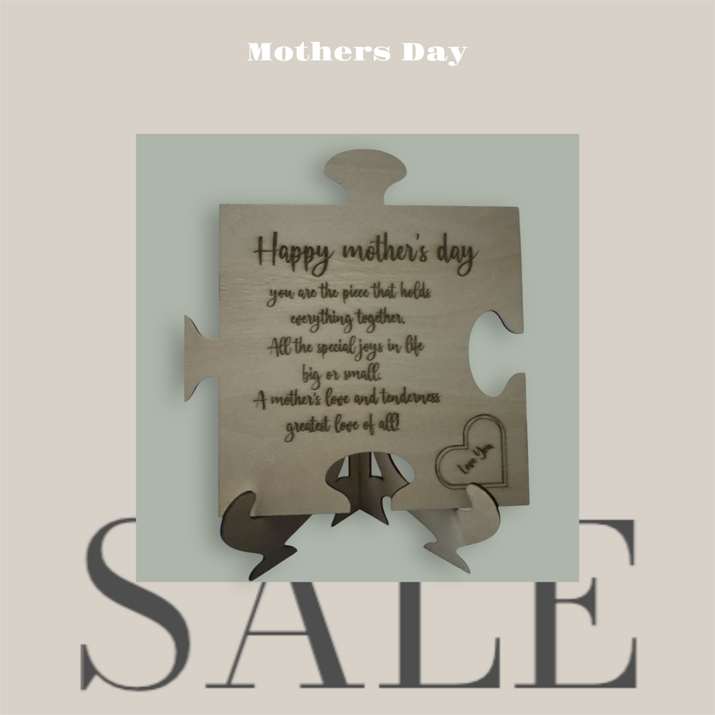 Mothers Day Puzzle and Stand