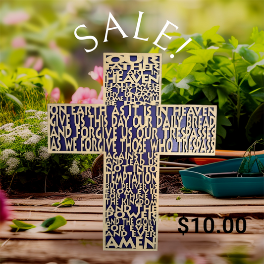 Wall Decor Lords Prayer Cross